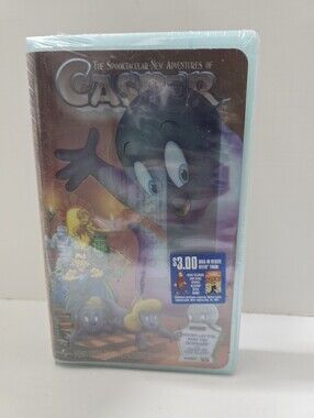 Sealed Universal Casper VHS in Aqua Plastic Sleeve